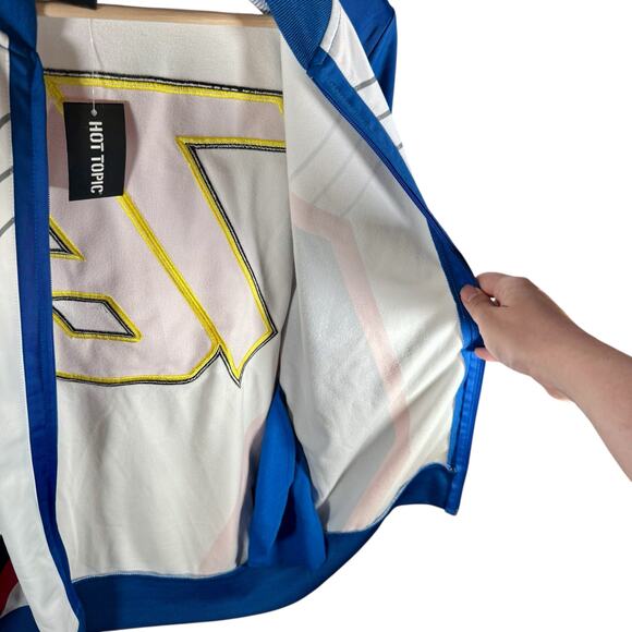 Overwatch NWT Men's Large Soldier 76 Blue Full Zip Track Jacket Athleisure - Picture 10 of 13